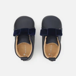 Jacadi Slippers|Soft Leather Slippers|Baby girl leather slippers Jacadi Navy