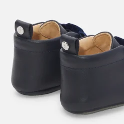 Jacadi Slippers|Soft Leather Slippers|Baby girl leather slippers Jacadi Navy