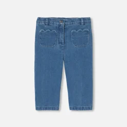 Jacadi Pants And Shorts|Baby girl lightweight denim pants Light Denim