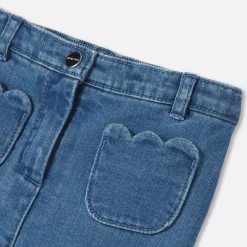 Jacadi Pants And Shorts|Baby girl lightweight denim pants Light Denim