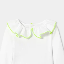 Jacadi Bodysuits|Baby girl long-sleeved bodysuit Jacadi White