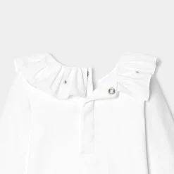 Jacadi Bodysuits|Baby girl long-sleeved bodysuit Jacadi White