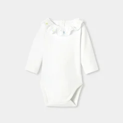 Jacadi Bodysuits|Baby girl long-sleeved bodysuit Jacadi White