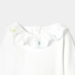 Jacadi Bodysuits|Baby girl long-sleeved bodysuit Jacadi White