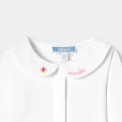 Jacadi Bodysuits|Baby girl long-sleeved bodysuit Jacadi White