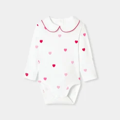 Jacadi Bodysuits|Baby girl long-sleeved bodysuit Jacadi White