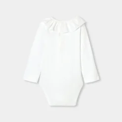 Jacadi Bodysuits|Baby girl long-sleeved bodysuit Jacadi White
