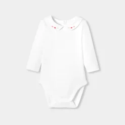 Jacadi Bodysuits|Baby girl long-sleeved bodysuit Jacadi White