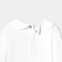 Jacadi Bodysuits|Baby girl long-sleeved bodysuit Jacadi White