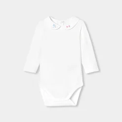 Jacadi Bodysuits|Baby girl long-sleeved bodysuit Jacadi White