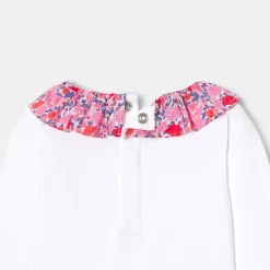 Jacadi Bodysuits|Baby girl long-sleeved bodysuit Jacadi White