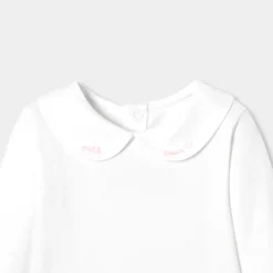 Jacadi Bodysuits|Baby girl long-sleeved bodysuit Jacadi White
