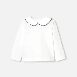 Jacadi Polos And T-Shirts|Baby girl long-sleeved T-shirt Jacadi White