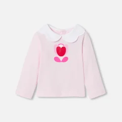 Jacadi Polos And T-Shirts|Baby girl long-sleeved T-shirt Jacadi Powder Pink