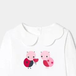 Jacadi Polos And T-Shirts|Baby girl long-sleeved T-shirt Jacadi White