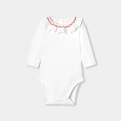 Jacadi Bodysuits|Baby girl long sleeves bodysuit Jacadi White