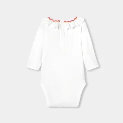 Jacadi Bodysuits|Baby girl long sleeves bodysuit Jacadi White