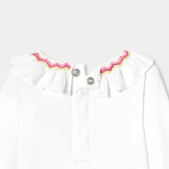 Jacadi Bodysuits|Baby girl long sleeves bodysuit Jacadi White
