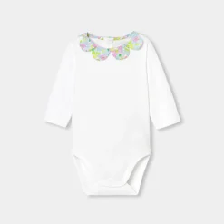 Jacadi Bodysuits|Baby girl long sleeves bodysuit Jacadi White