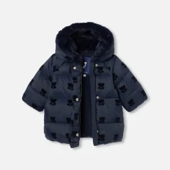 Jacadi Toddler Coats & Puffer Jackets|Coats And Outerwear|Baby girl mid-length jacket Jacadi Navy