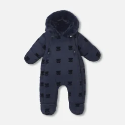 Jacadi Coats And Outerwear|Baby Snowsuits & Burnous|Baby girl nylon snowsuit Jacadi Navy