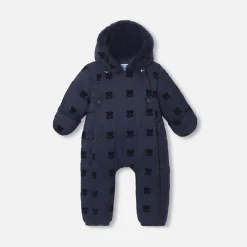 Jacadi Coats And Outerwear|Baby Snowsuits & Burnous|Baby girl nylon snowsuit Jacadi Navy