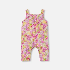 Jacadi Bloomers, Overalls And Sets|Baby girl overalls in Liberty fabric Pink/Multicolour