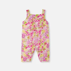 Jacadi Bloomers, Overalls And Sets|Baby girl overalls in Liberty fabric Pink/Multicolour