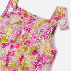 Jacadi Bloomers, Overalls And Sets|Baby girl overalls in Liberty fabric Pink/Multicolour