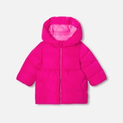 Jacadi Coats And Outerwear|Girl Coats & Puffer Jackets|Baby girl padded jacket Grenadine Pink