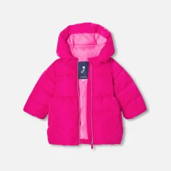 Jacadi Coats And Outerwear|Girl Coats & Puffer Jackets|Baby girl padded jacket Grenadine Pink