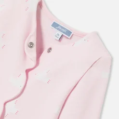 Jacadi Pajamas|Baby girl pajamas in fleece Pink/Multicolour