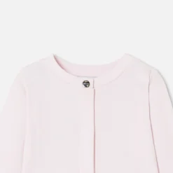 Jacadi Pajamas|Baby girl pajamas in interlock Jacadi pale Pink