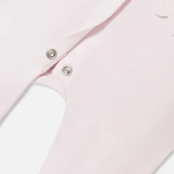 Jacadi Pajamas|Baby girl pajamas in interlock Jacadi pale Pink