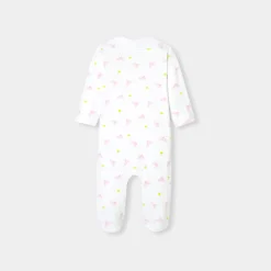 Jacadi Pajamas|Baby girl pajamas in interlock White/Multicolour