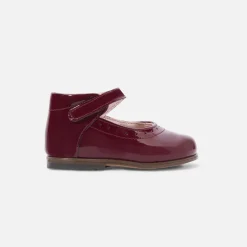 Jacadi Mary Janes, T-Straps And Ballet Flats|Baby girl patent leather Mary Janes Burgundy