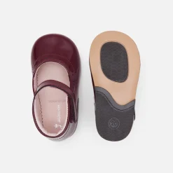 Jacadi Mary Janes, T-Straps And Ballet Flats|Baby girl patent leather Mary Janes Burgundy
