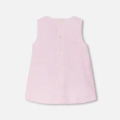 Jacadi Dresses|Baby girl pinafore dress Light Powder Pink