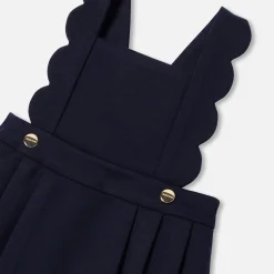 Jacadi Dresses|Baby girl pinafore dress in milano Jacadi Navy