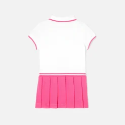 Jacadi Dresses|Baby girl polo dress White/Pink