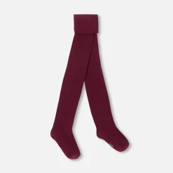 Jacadi Tights, Socks And Booties|Accessories|Baby girl ribbed tights Burgundy