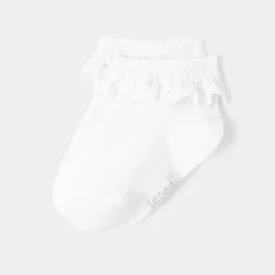 Jacadi Tights, Socks And Booties|Accessories|Baby girl ruffled socks Jacadi White
