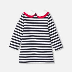 Jacadi Dresses|Baby girl sailor dress White/Navy