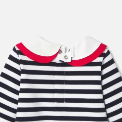 Jacadi Dresses|Baby girl sailor dress White/Navy
