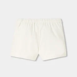 Jacadi Pants And Shorts|Baby girl shorts in milleraies velvet Jacadi soft white