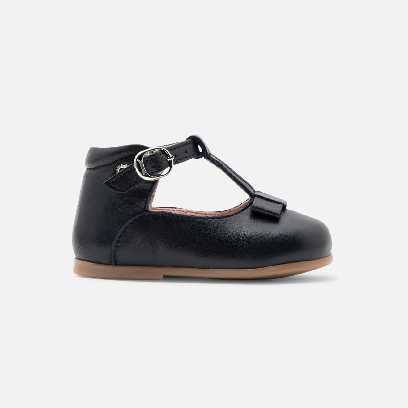 Jacadi Mary Janes, T-Straps And Ballet Flats|Baby girl smooth leather t-bar shoes Jacadi Navy