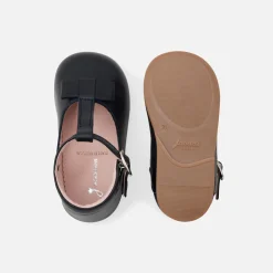 Jacadi Mary Janes, T-Straps And Ballet Flats|Baby girl smooth leather t-bar shoes Jacadi Navy