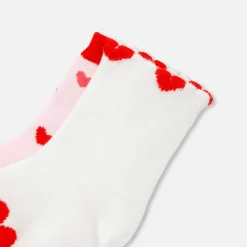 Jacadi Tights, Socks And Booties|Accessories|Baby girl socks duo Pink/Multicolour