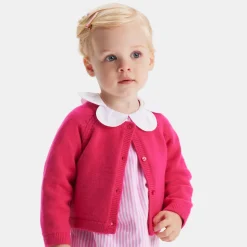 Jacadi Blouses|Baby girl striped blouse White/Pink