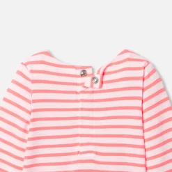 Jacadi Bodysuits|Baby girl striped bodysuit Pink/Multicolour